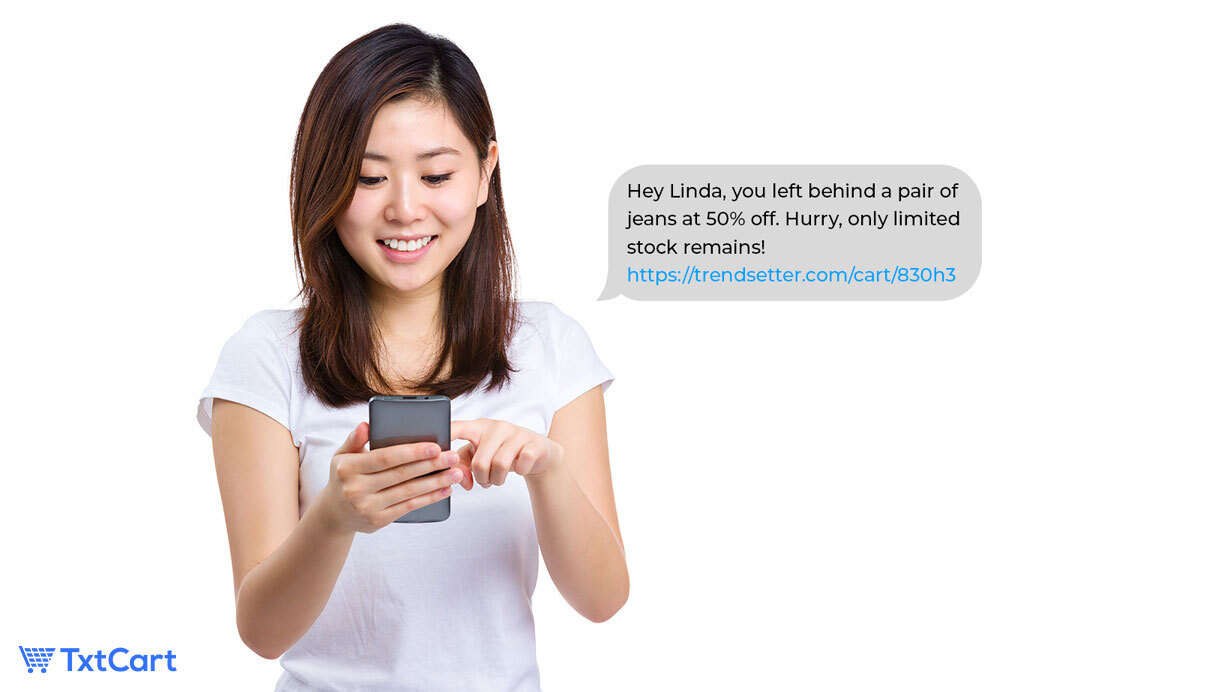 sms marketing cart abandonment urgency