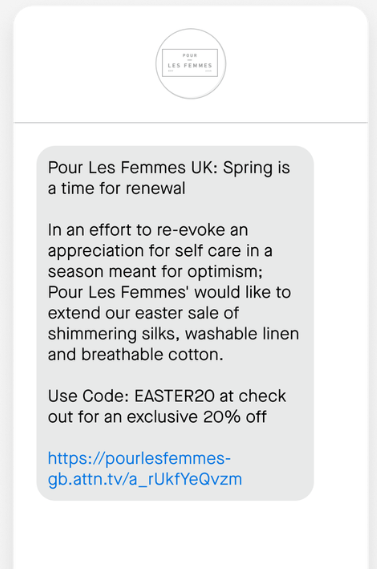 pour les femmes message