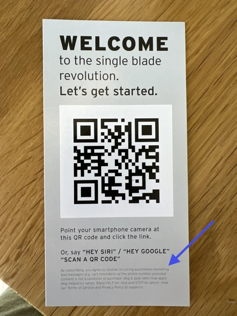 qr code opt-ins