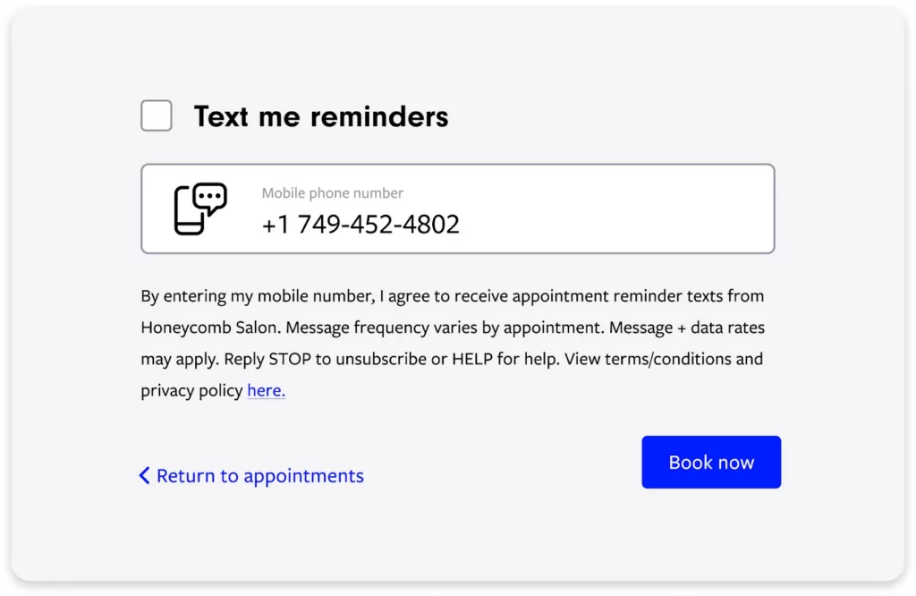 web form opt-in