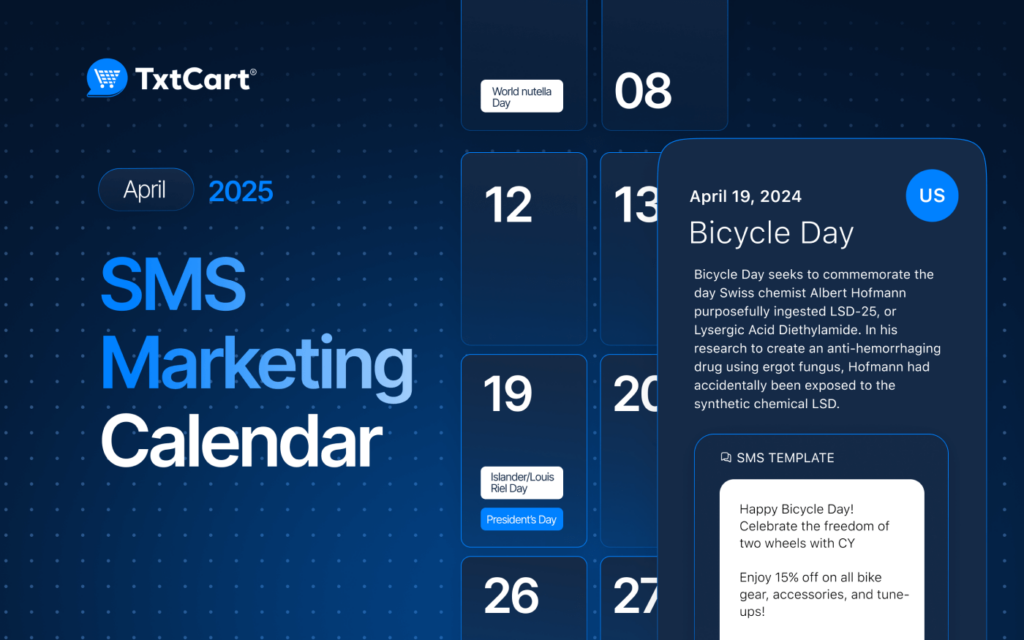 sms marketing calendar for april