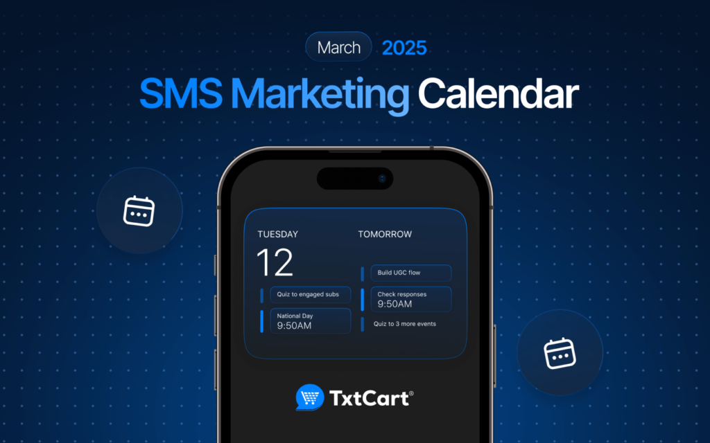 sms marketing calendar march