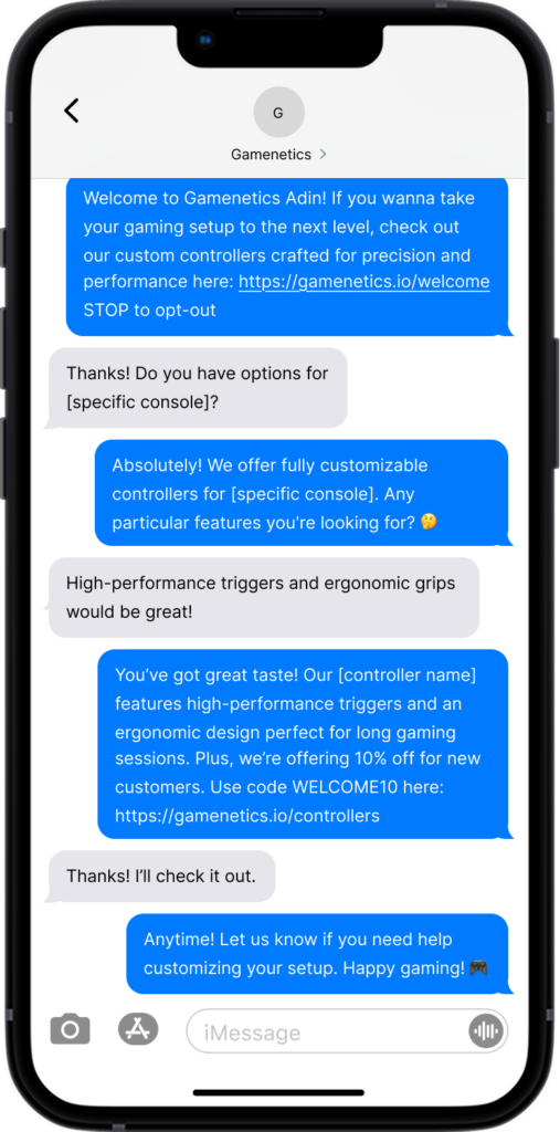 Gamentetics: Welcome campaigns flow text