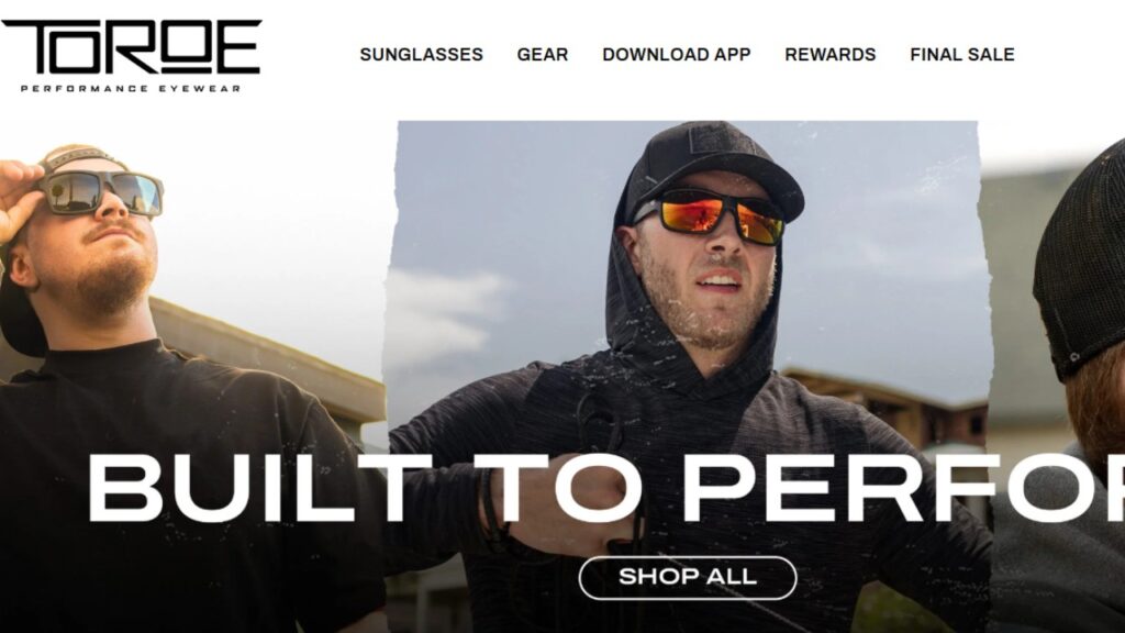 toroe eyewear homepage