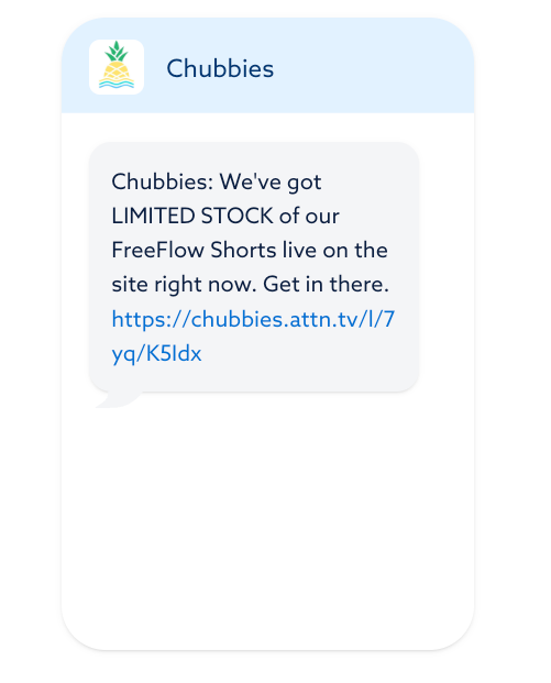 Chubbies' Cart Recovery Reminder