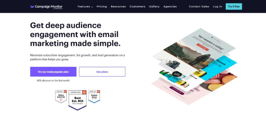 campaign monitor homepage
