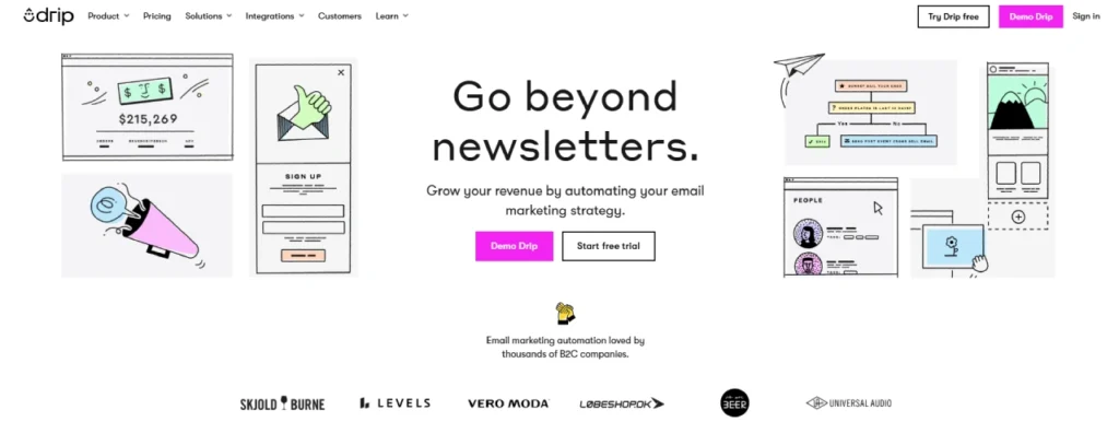 drip homepage