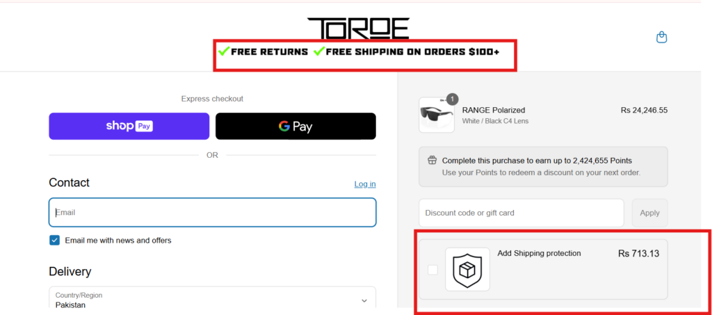 free shipping thresholds