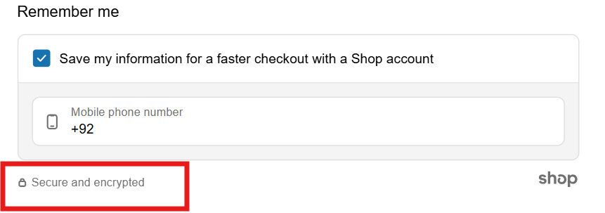 save information for faster checkout