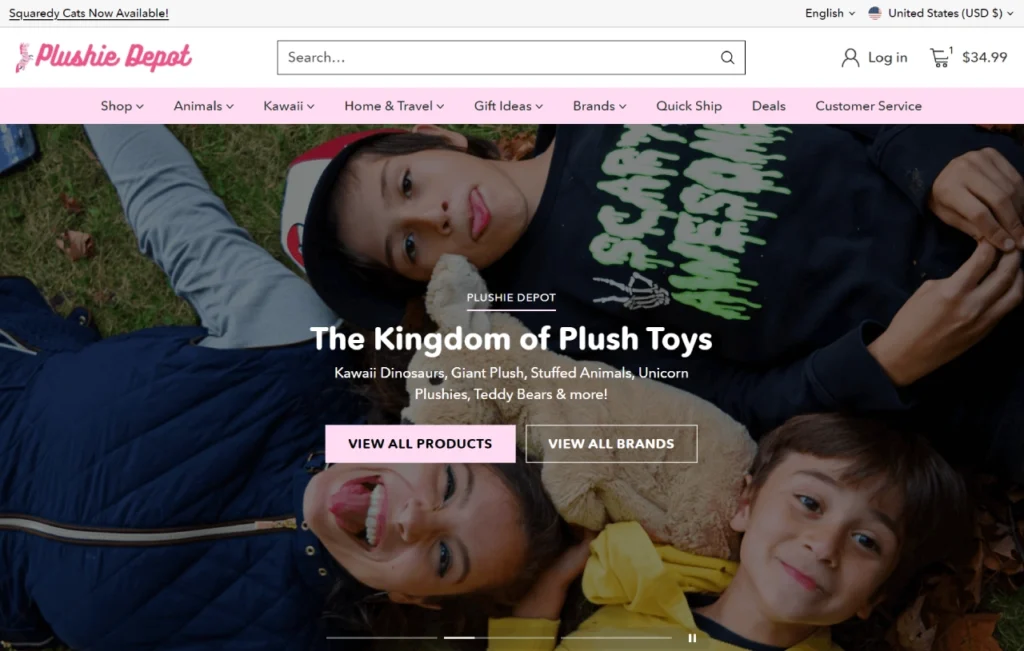 Plushie depot homepage