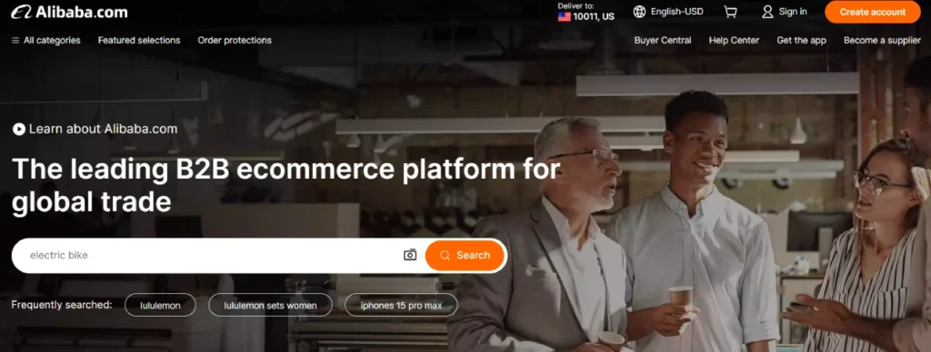 alibaba homepage