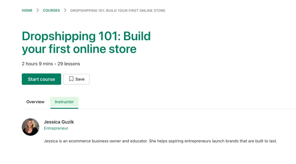 dropshipping 101 course