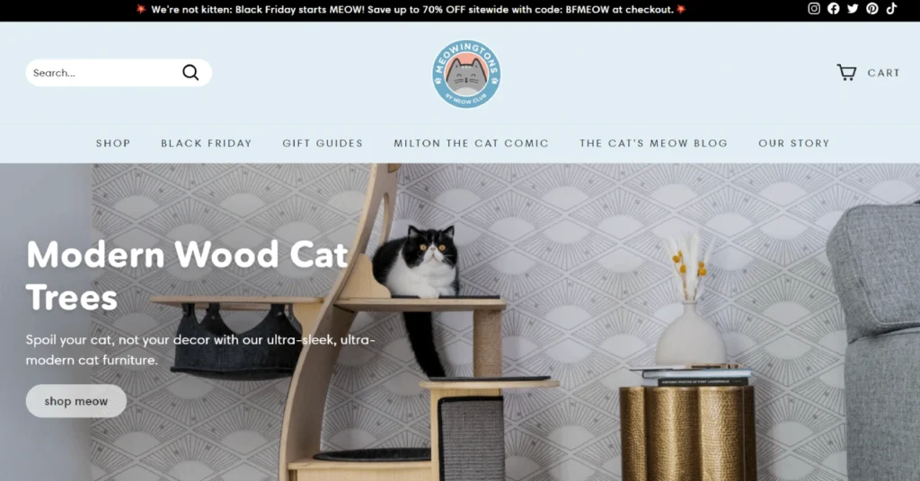 meowingtons homepage