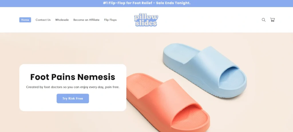 pillow slides homepage