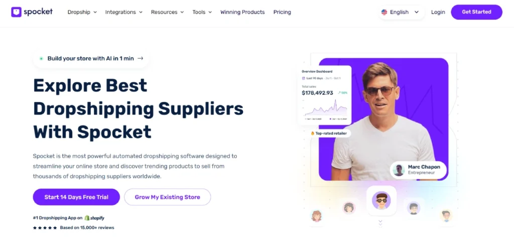 spocket homepage