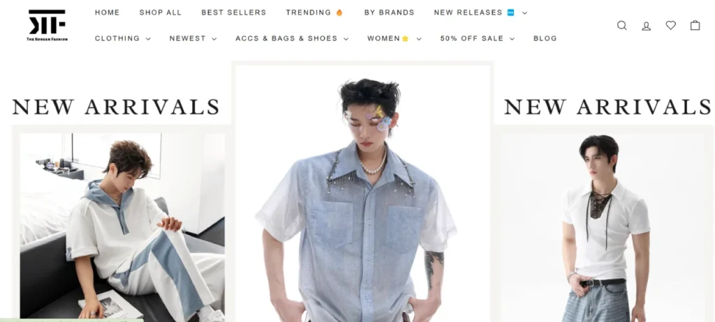 the korean fashion homepage