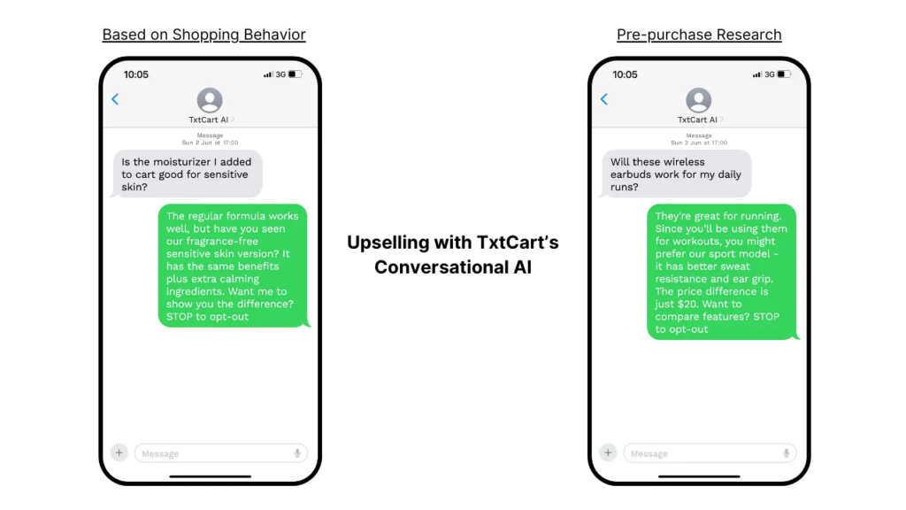 TxtCart's intelligent conversational AI