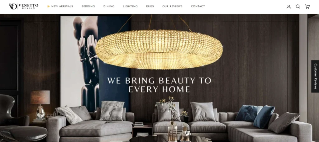 venetto design homepage